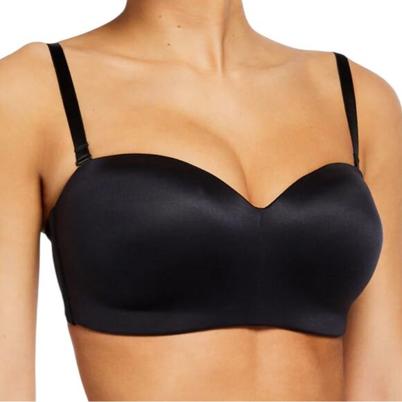 *NWOT Wacoal 854372 Staying Power Wire Free Strapless Black Bra – 32C - Picture 2 of 8